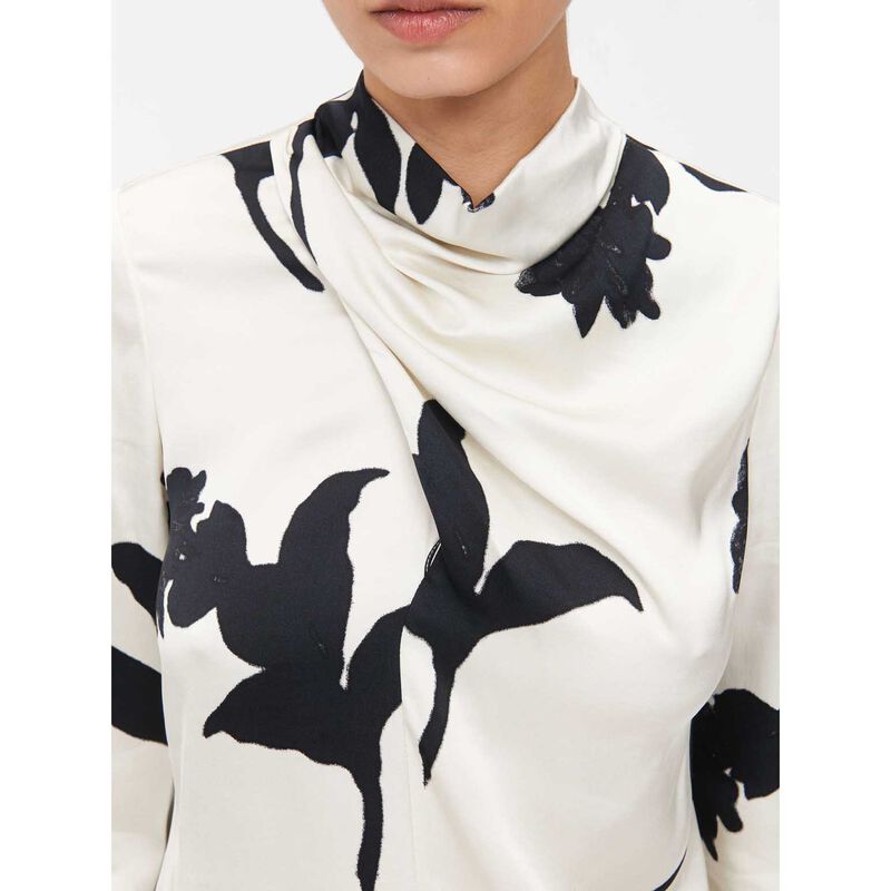 Veronika Maine Syon Bloom Cowl Neck Top image number 2